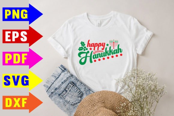Happy Hanukkah Svg for T-Shirt Designs and Graphics